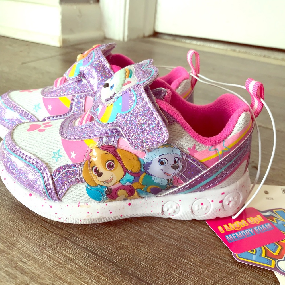 Toddler size 6 Paw Patrol light up shoes